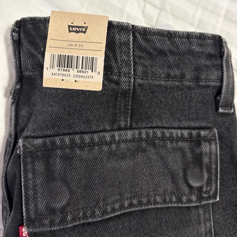 LEVIS Women's 94 baggy cargo Black Cargo Jeans - Classic Straight Fit - Picture 6 of 6